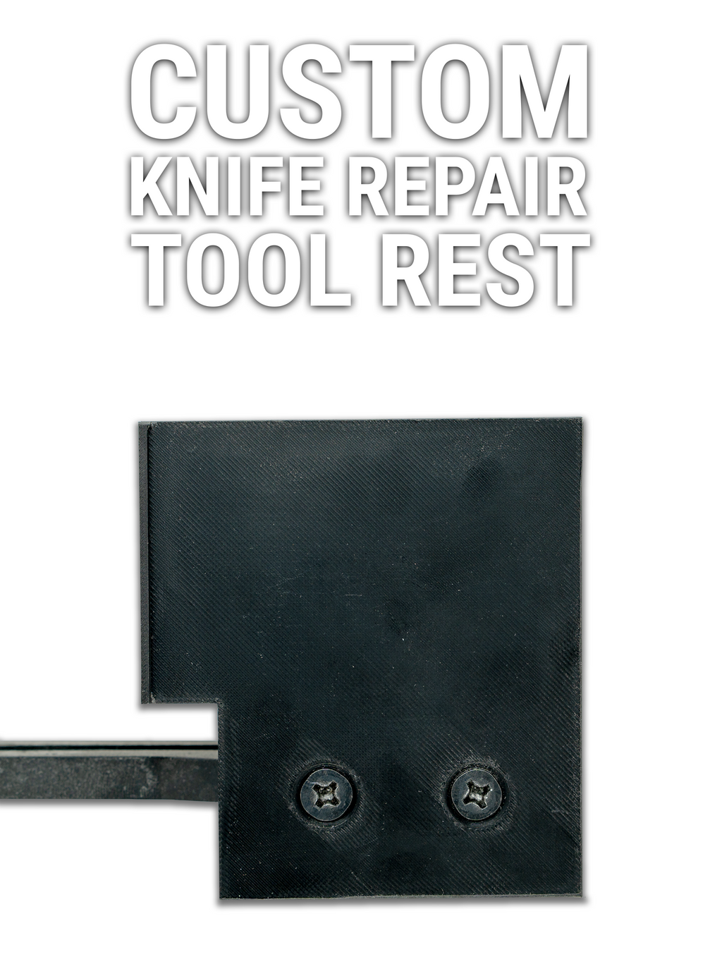 Custom ABS Tool Rest for Bucktool BS242V Belt Grinder – Precision Sharpening Guide with Safety Lip