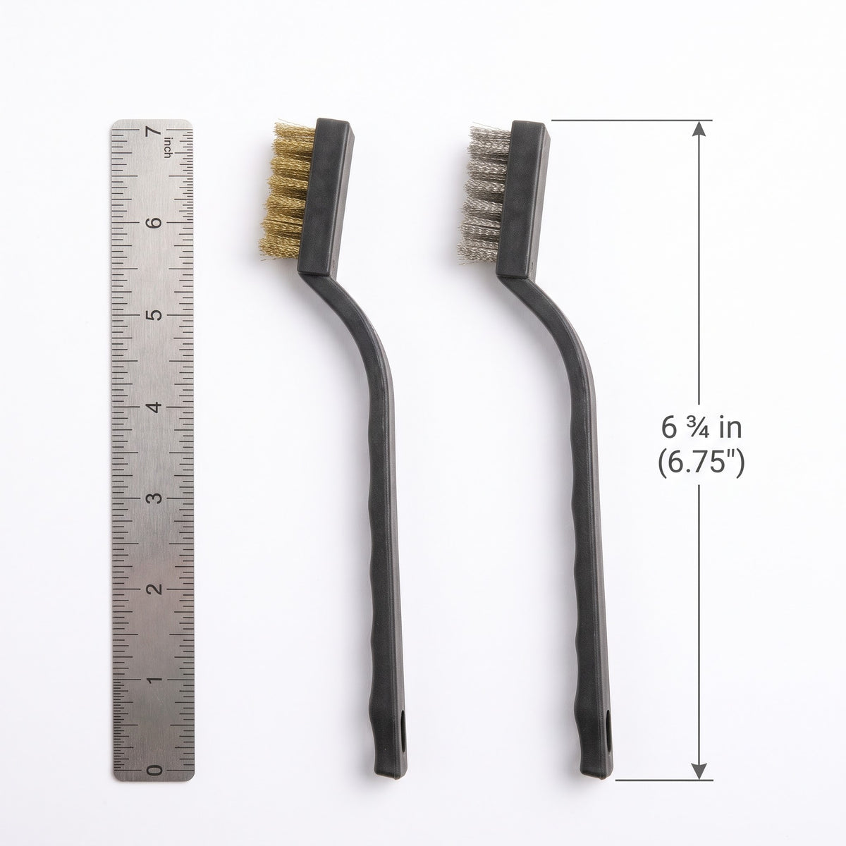 Precision Shop & EDC Blade Maintenance Brush, 6.75" [Stainless Steel or Brass]